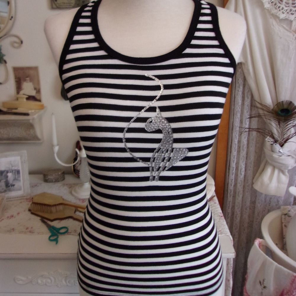 Striped Baby Phat Racerback Tank Top